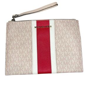 Michael Kors Jet Set Travel XL Zip Clutch in Ballet Pink